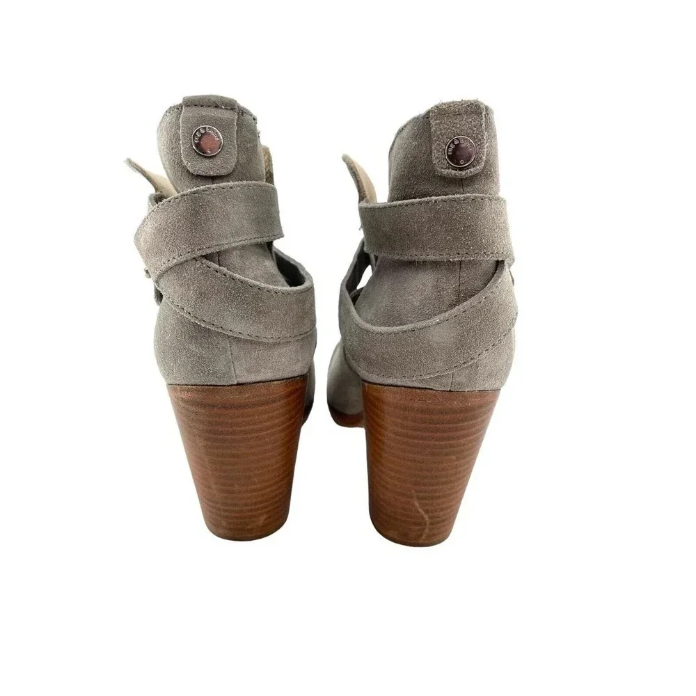 Rag & Bone Harrow Boots Women's Size 41 Ankle Suede Leather Granite Gray